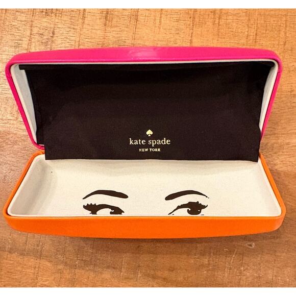 Kate Spade New York Sunglasses With Hard Case Pink Orange And Cloth EUC main image 7